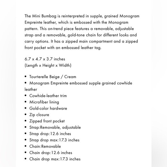 Brand new Louis Vuitton mini bumbag in bicolor monogram empreinte leather. - Picture 7 of 16